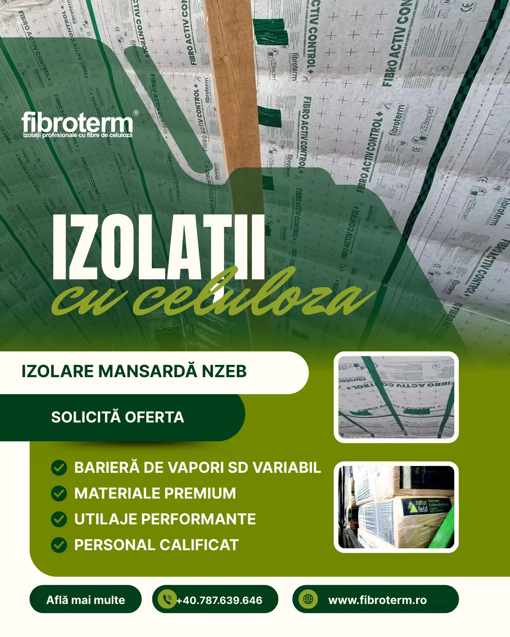 izolare mansardă cu celuloză