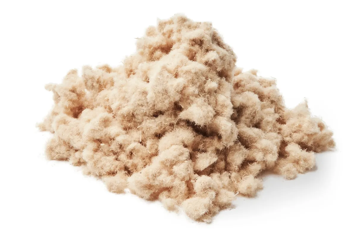Grămadă de fibre de lemn vrac pentru insuflare