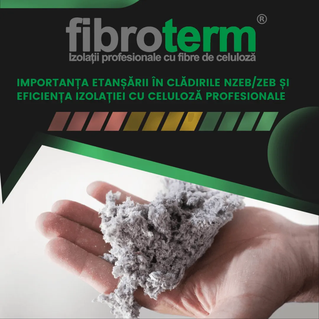 Importanța etanșării în clădirile nZEB/ZEB și eficiența izolației cu celuloză