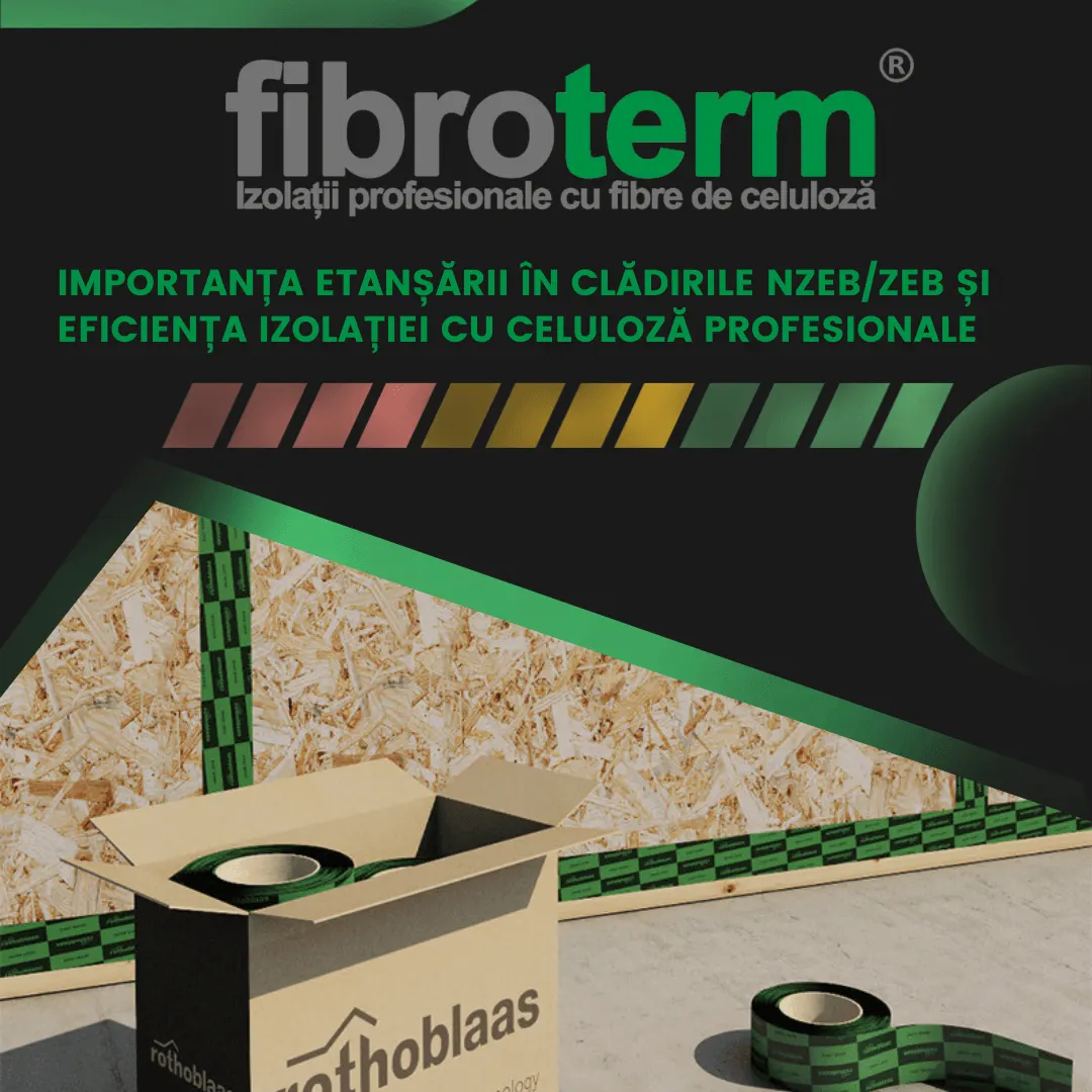 Importanța etanșării în clădirile nZEB/ZEB și eficiența izolației cu celuloză
